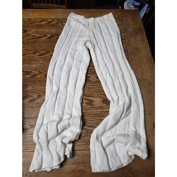 Diish EMERY OFF WHITE oversized tee& WIDE LEG PANTS set sz S/M - Picture 9 of 9